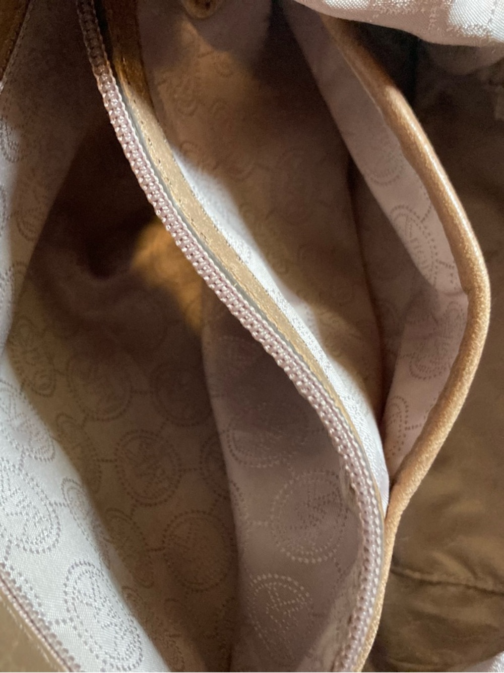 Michael Kors Tan Leather Shoulder Satchel Bag, Front Flap with Crossbody Strap - Picture 11 of 16
